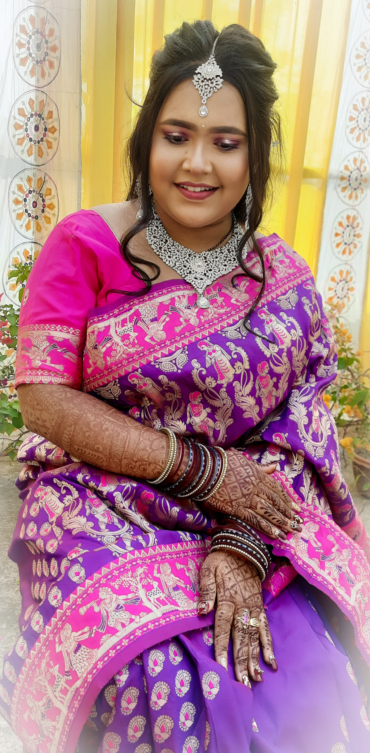 Haldi look done by Nandita's Makeover