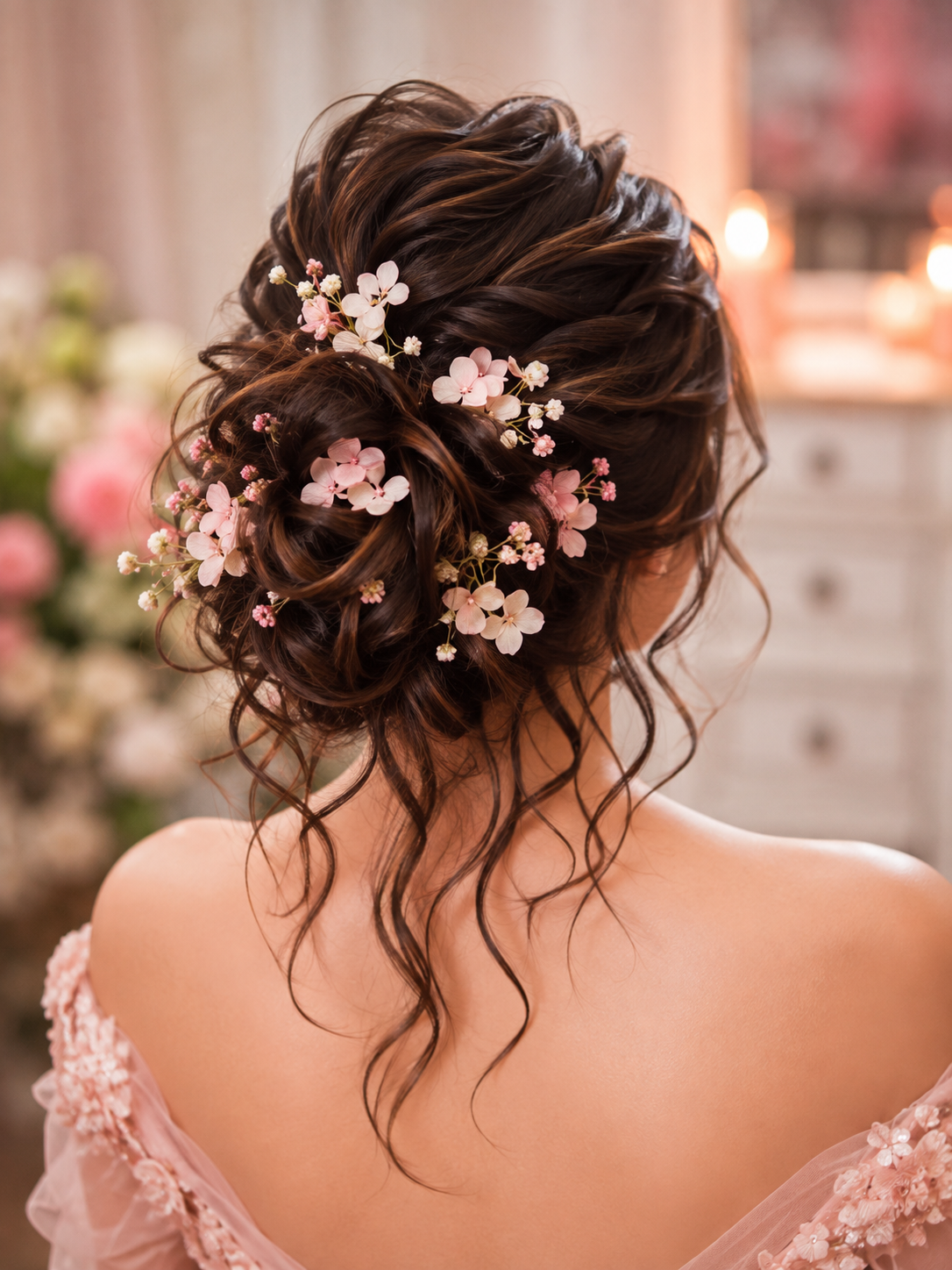 Messy bun hairstyle by Nandita's Makeover