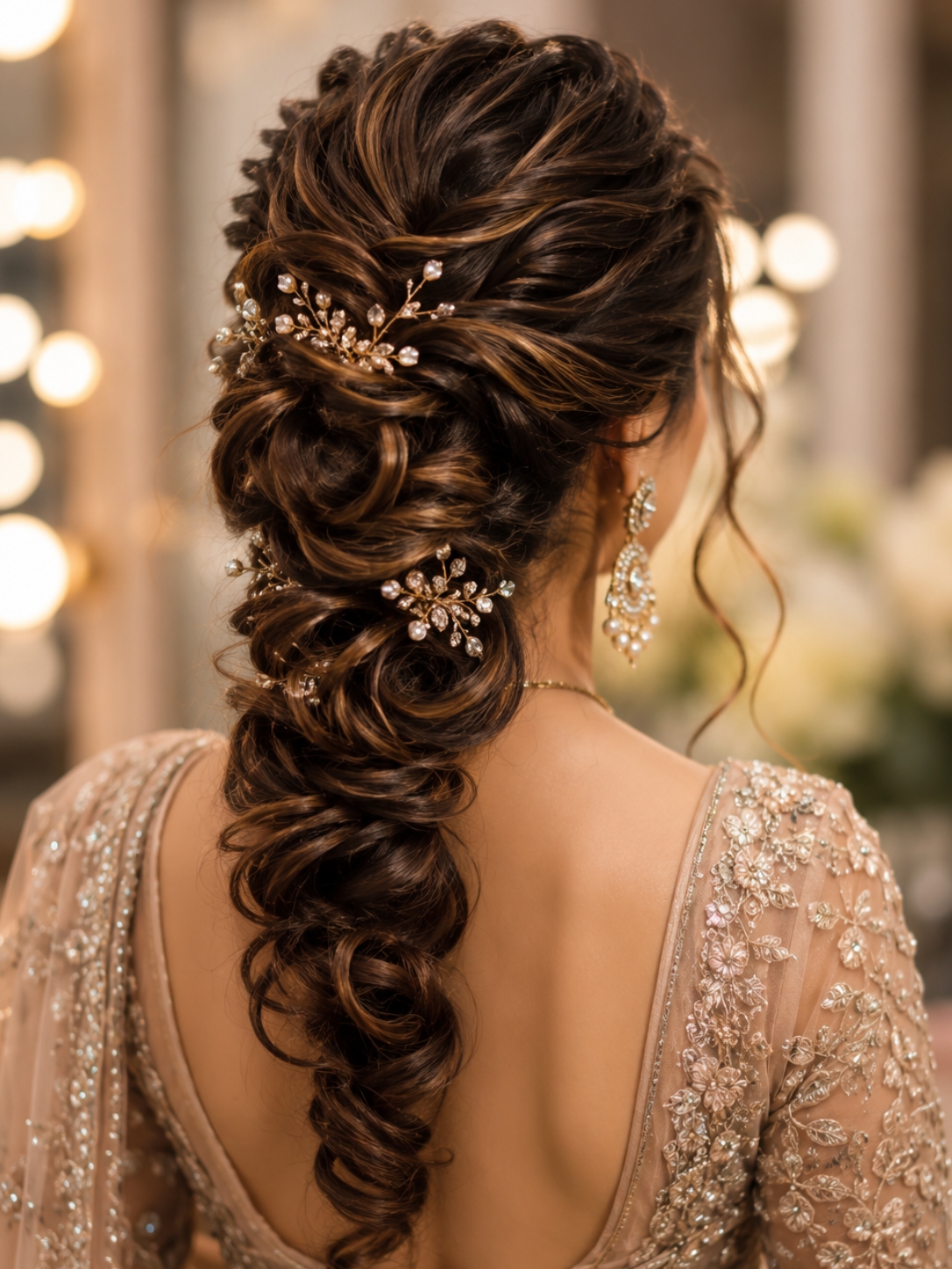 Messy braided hairstyle by Nandita's Makeover